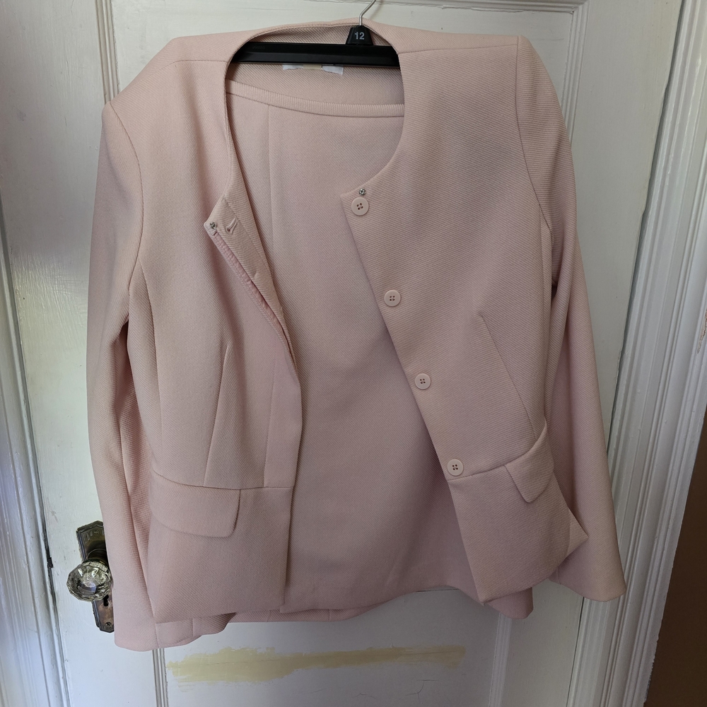 Calvin Klein Light Pink Skirt Suit
